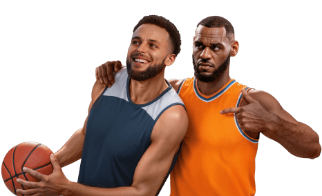 Giocatori di basket in posa